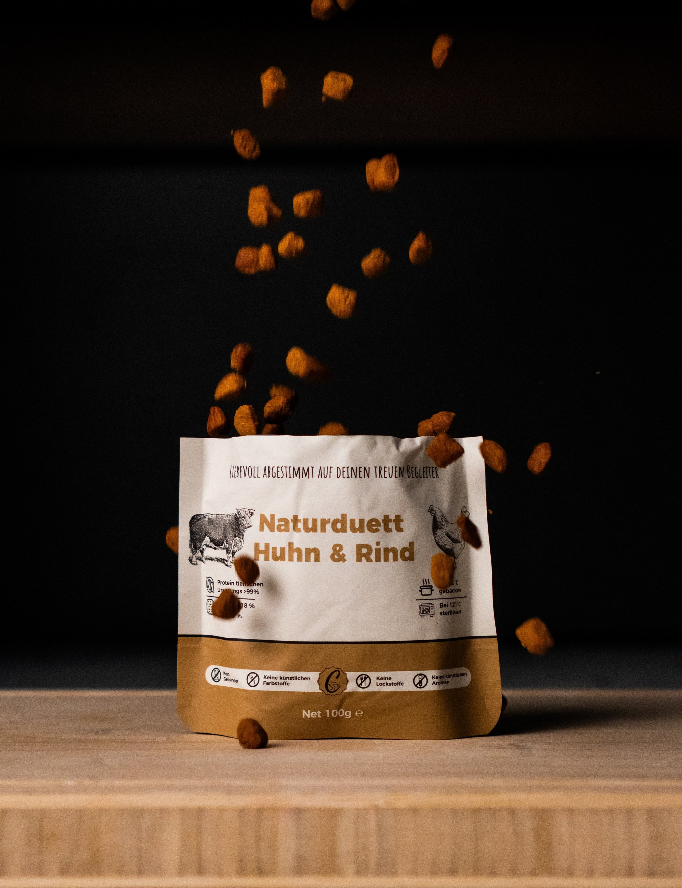 Premium-Hundefutter - 100 g Huhn & Rind