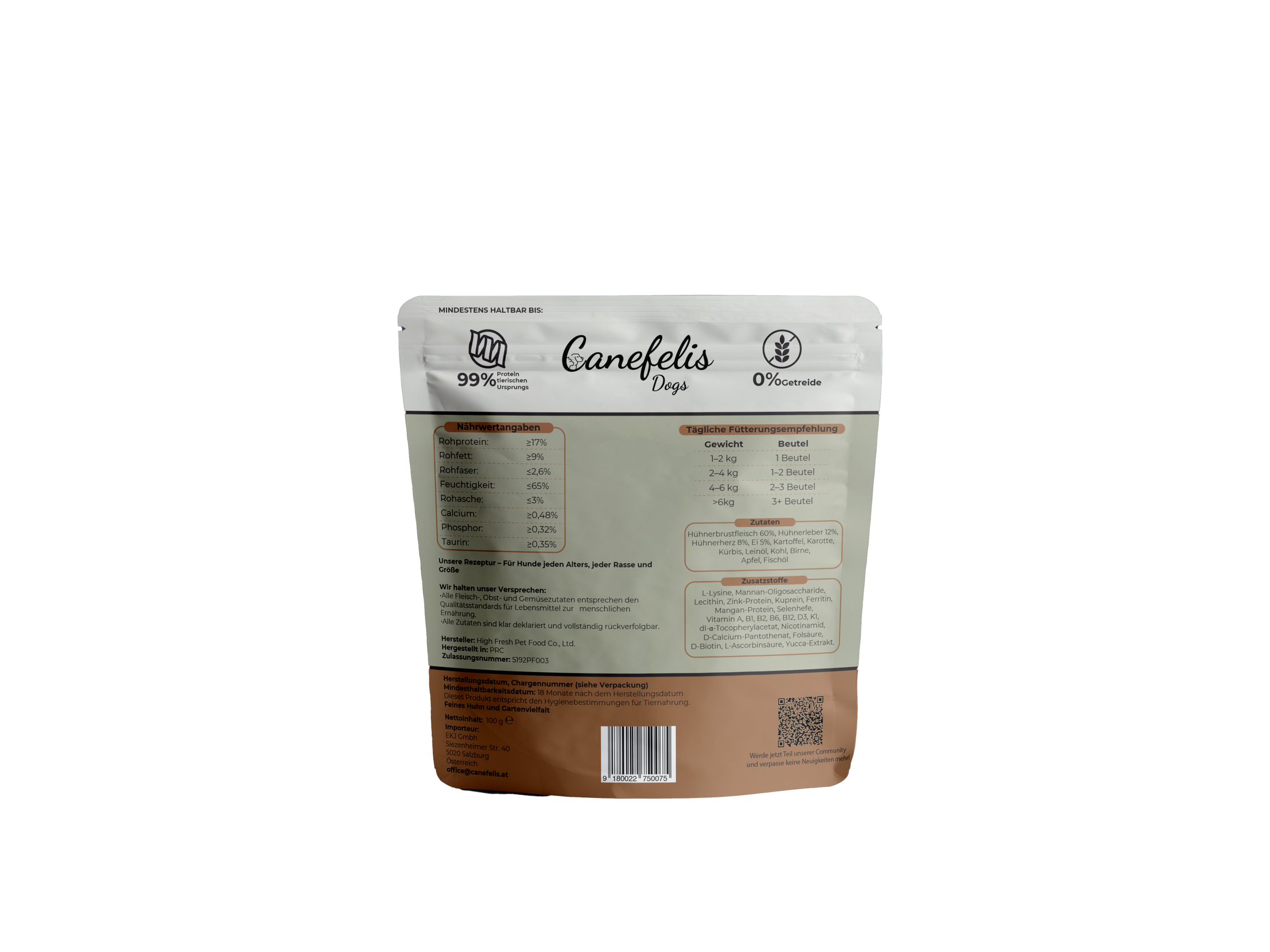 Premium-Hundefutter –  Huhn 1,2 kg