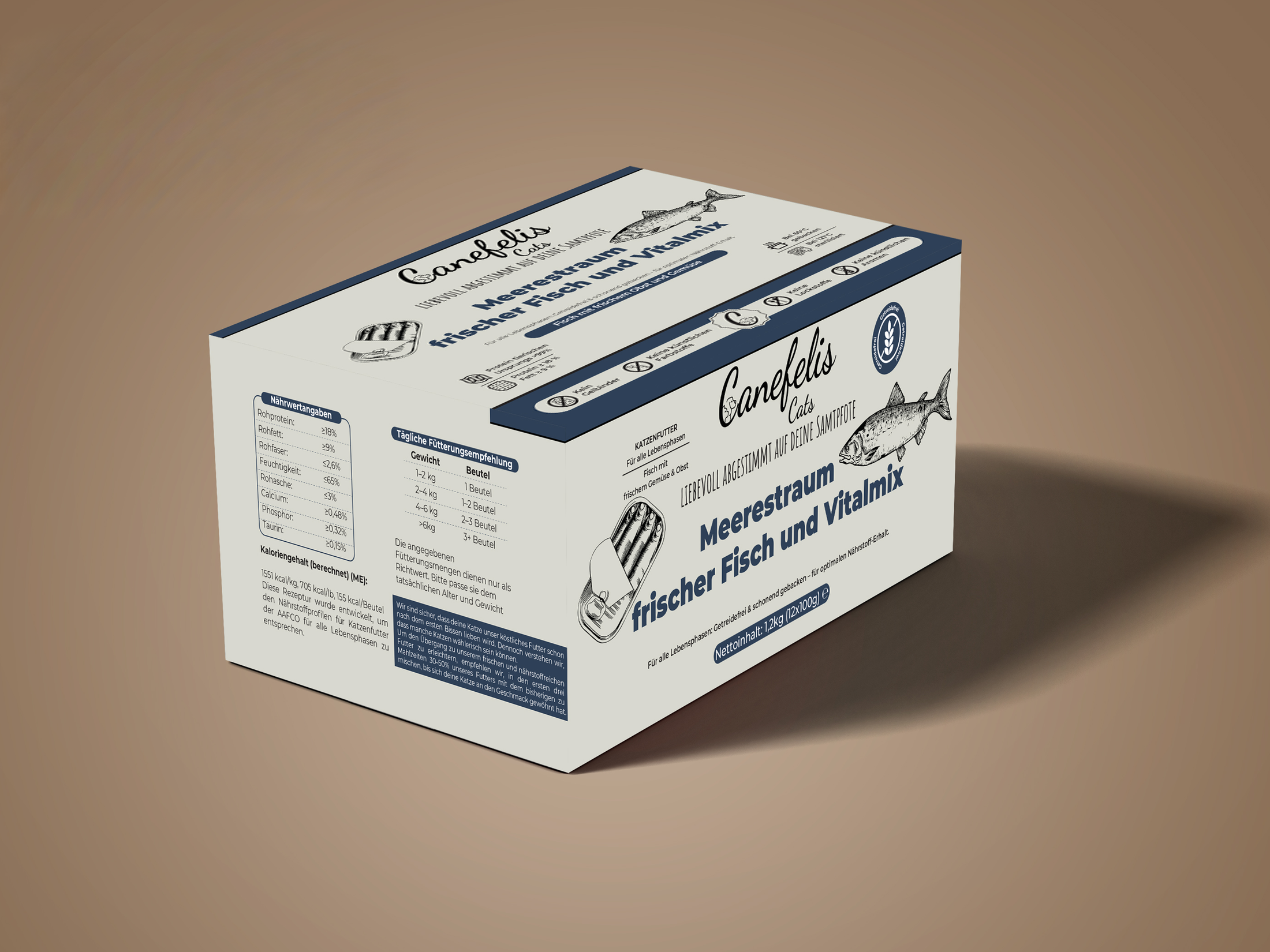 Premium-Katzenfutter –  Fisch 1,2 kg