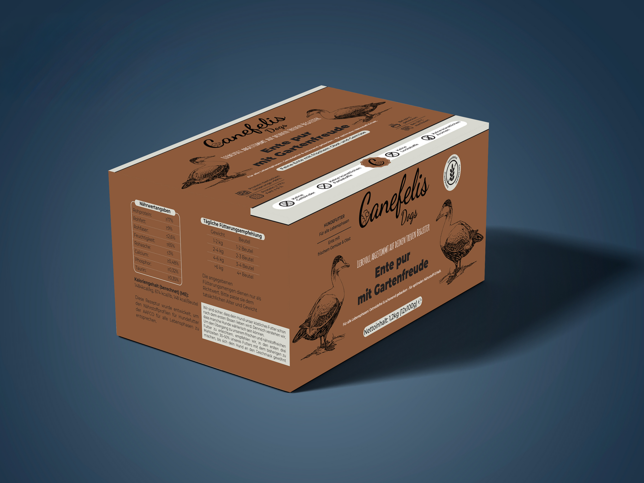 Premium-Hundefutter –  Ente 1,2 kg